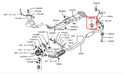 Оригінальна гумка кріплення глушника MR529673 OUTLANDER III, Аутлендер