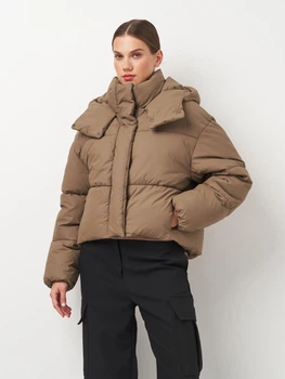 Куртка женская Zara 3427/884 XS Коричневая (03427884707011