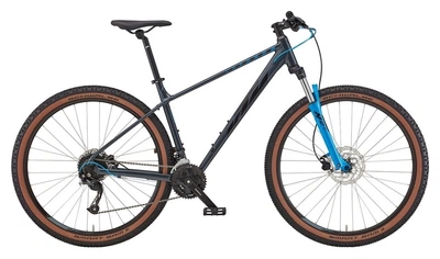 Велосипед KTM CHICAGO 271 27.5" рама М/43 сірий (чорно/синій) 2022/2023 (22811113)