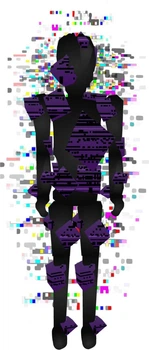 Ростова наклейка Roblox DOORS / Роблокс Двері "Glitch - DOORS / Глітч" 80 см - без контурної обрізки