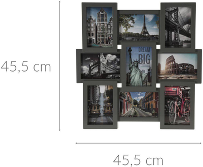 Multiramka Home & Styling Collection na 9 zdjęć 10 x 15 cm Szara (8720573227735)