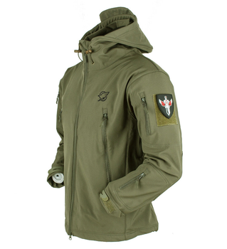 Тактическая куртка Eagle Soft Shell JA-01 с флисом Green Olive S