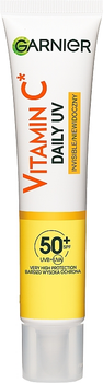 Fluid do opalania do twarzy Garnier Skin Naturals Vitamin C SPF 50 + rozświetlający Sheer Glow 40 ml (3600542573016)