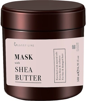Маска с маслом ши для блеска волос - Clever Hair Cosmetics Glossy Line Mask With Shea Butter 500ml (1227813-189057)