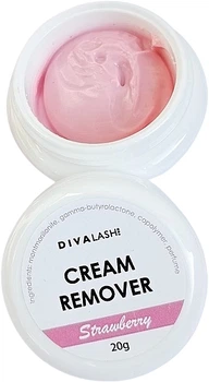 Кремовий ремувер для вій з ароматом полуниці - Divalashpro Cream Remover 20g (1194123-187557)