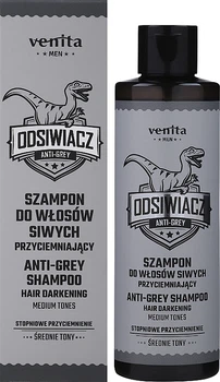 Шампунь для затемнения седых волос, средние тона - Venita Men Anti-Grey Shampoo Medium Tones 200ml (1244771-9617015)
