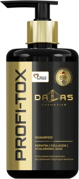 Шампунь для волос Dalas Cosmetics Profi-Tox с Кератином, Коллагеном и Гиалуроновой кислотой 970мл (4262396141477)