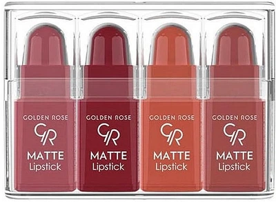 Набор помад для губ - Golden Rose Matte Lipstick NR3 4шт (4шт) (918654-175215)