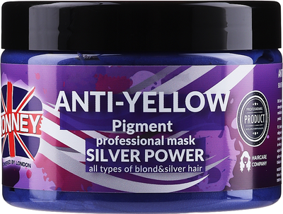 Маска для волос - Ronney Professional Anti-Yellow Pigment Silver Power Mask 300ml (860900-195762)