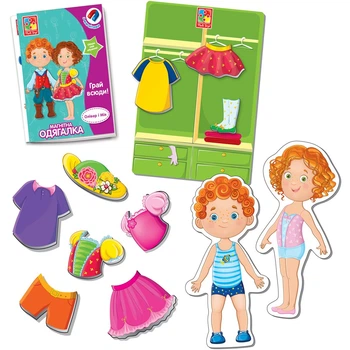Гра настільна Магнітна одягалка. Олівер і Мія, укр Vladi Toys VT3702-12