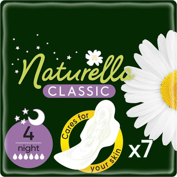 Гігієнічні прокладки Naturella Classic Night (Розмір 4) 7 шт 6 крапель