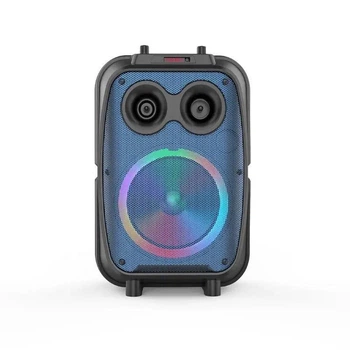 Портативная Bluetooth колонка ZQS8120 8» RGB чемодан с караоке 3000 mAh 20Вт микрофон Черный