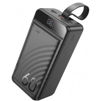 УМБ Hoco J123С Element 60000 mAh 22.5W (3USB+Type-C) з ліхтарем, чорний