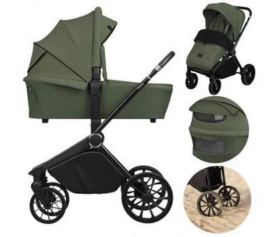 Універсальний візочок 3 в 1 Lionelo MIKA PLUS 3IN1 GREEN OLIVE