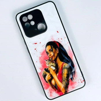 Накладка ART Prisma Picture Xiaomi Redmi Note 9S/Redmi Note 9 Pro (Дівчина з кішкою)