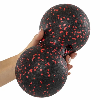 Мяч массажный двойной 12 см для МФР и самомассажа Duoball Zelart FI-1137 красный