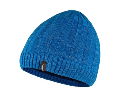 Шапка DexShell Heathered Rib Knit Beanie, синяя, водонепроницаемая, утепленная, универсальный размер (DH32405MAL)