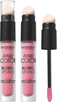 Рідка помада для губ та рум'яна Deborah Easy Color Blush&Lipstick 2 в 1 02 Cold Rose 4 мл (8009518450583)