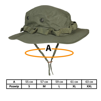 Панама тактическая MIL-TEC US GI Boonie Hat Olive L