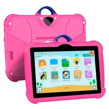 Планшет детский Q Kids Tablets 4/64Гб с защитным чехлом Android для детей для игр Развивающий Розовый