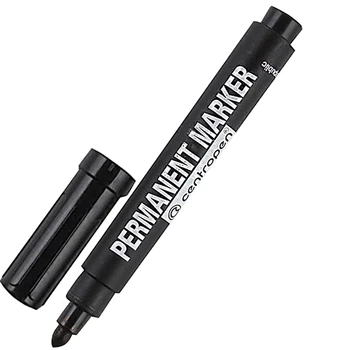 Перманентный маркер Centropen 2,5 мм черный (8566/01)
