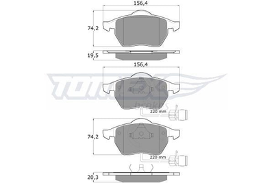 Гальмівна колодка дискова Tomex (TX 10-941) TOMEX (10941)