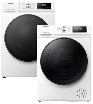 Сушильна машина Hisense Essential Line DHQA903V/UA + Пральна машина Hisense WFQA8014EVJM/UA