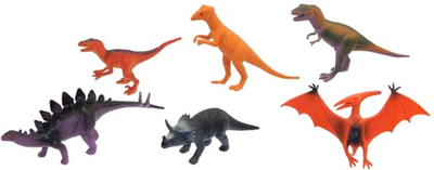 Zestaw figurek do gry Hipo dinozaury 6 szt w worku 14-16 cm (5907700645201)