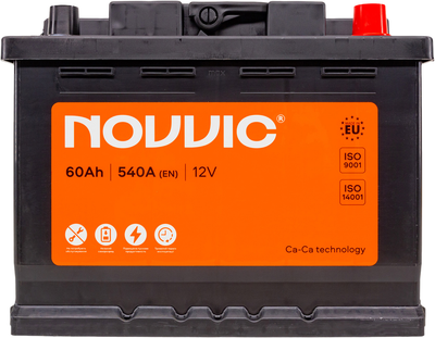 Аккумулятор NOVVIC 12 V 60 Ah 540 A R[+] (5999547770796)