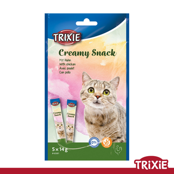 Лакомство для кошек с курицей Trixie 42681 Creamy Snack Chicken 5х14г (TX-42681) 4011905426815