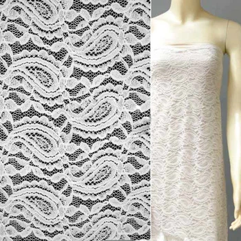 Гіпюр стрейч пейслі білий ш.150 (11150.004)