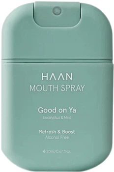 Освіжаючий спрей для порожнини рота haan Mouth Spray Евкаліпт і м'ята 20 мл (5060917127295)