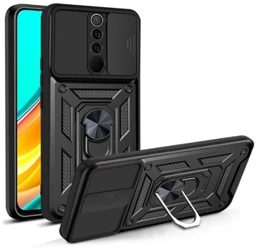 Чохол Camshield з кільцем-підставкою на Xiaomi Redmi 9 / black