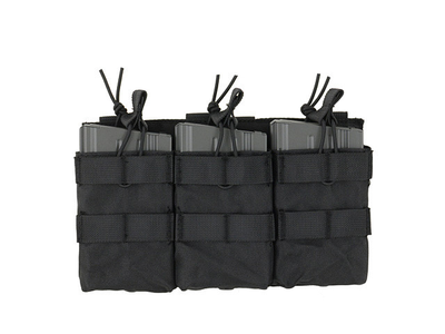 Открытый тройной подсумок для магазинов 7.62 - Black [8FIELDS] (для страйкбола)