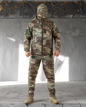 Тактичний зимовий костюм SoftShell на флісі 5 в 1 S мультикам (89576)