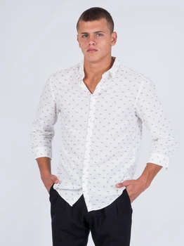 Рубашка с принтом Jack & Jones 216331505 S (80276S) Белый