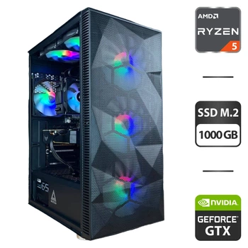 Збірка під замовлення: ігровий ПК Montech X3 Tower / AMD Ryzen 5 3600 (6 (12) ядер по 3.6 - 4.2 GHz) / 16 GB DDR4 / 1000 GB SSD M.2 / nVidia GeForce GTX 1660 Ti, 6 GB GDDR6, 192-bit / 650W / HDMI б/в