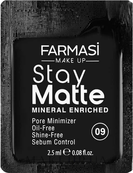 Пробники матирующего минерального тона 09 Stay Matte Foundation, 4 шт х 2.5 мл, Farmasi
