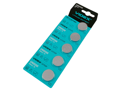 Батарейка литиевая Videx CR2032 blister card 5 шт
