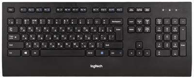 Клавіатура Logitech K280e, Black, USB, вологозахищений корпус, вбудована підставка для зап'ясть, 1.6 м