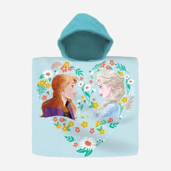 Дитячий рушник-пончо для дівчинки Disney Frozen FR-224P 98-116 см Різнокольорове (8435507873758)