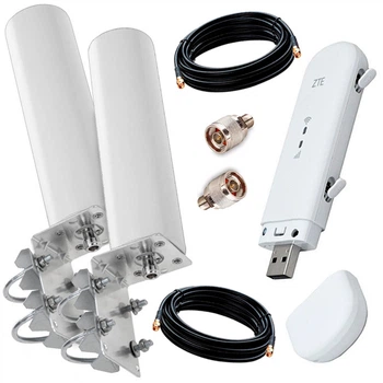 4G Wi-Fi модем (ZTE MF-79) + Две Всенаправленные MИMO Антенны (20 дБ)