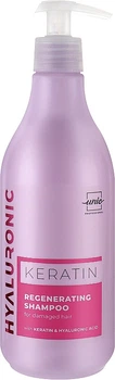 Шампунь відновлюючий для ламкого та пошкодженого волосся Unic Hyaluronic Keratin 500 мл
