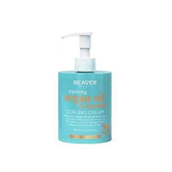 Крем с аргановым маслом для придания кудрям упругости Beaver Argan Oil & Keratin Curling Cream 250 мл