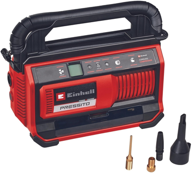 Компресор повітряний Einhell PRESSITO 18/25, акумуляторний 18В PXC, 10.5бар, вис. і низьк. тиск, 2.06кг, (без АКБ і ЗП) (4020420)
