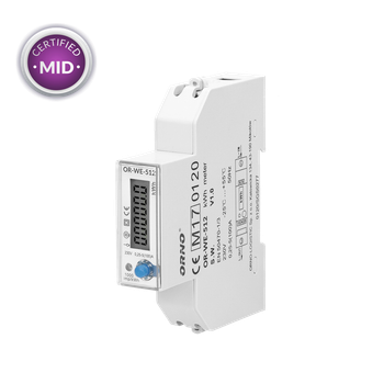 Счетчик электроэнергии 1F 100A OR-WE-524 на DIN-рейке TH-35
