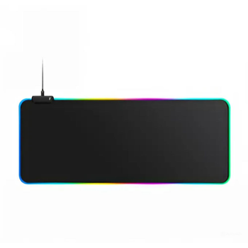 Коврик Игровая поверхность для мышки и клавиатуры TWolf P4 с RGB подсветкой 900*400*4mm. Черная