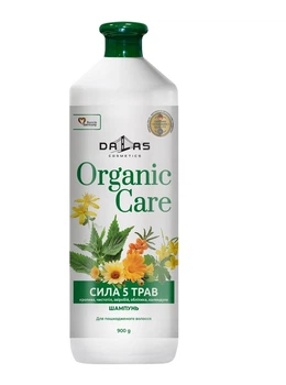 Шампунь для пошкодженого волосся Dalas Cosmetics Organic Care Сила 5 трав 900 г (4262396143242)