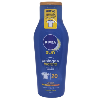 Солнцезащитное молочко для тела Nivea Sun Protege Hidrata Leche Solar SPF20 водостойкое 400 мл