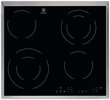 Варильна поверхня Electrolux електрична склокерамічна, 60см, чорний (EHF6342XOK)